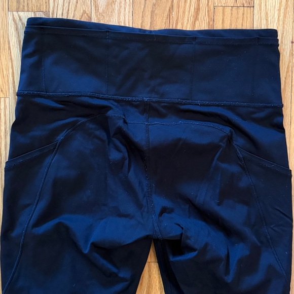 Lululemon sz 8 Fast & Free Crop II Nulux 19" Black High-Waisted Leggings - Picture 7 of 14